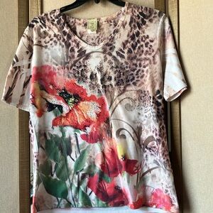 FINAL MARKDOWN Jess and Jane animal print top small